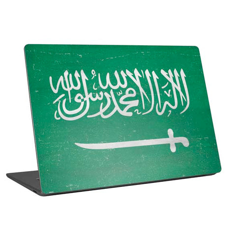 Saudi Arabia Flag Distressed Universal Laptop 14in (11.4 x 8.2in) Skin